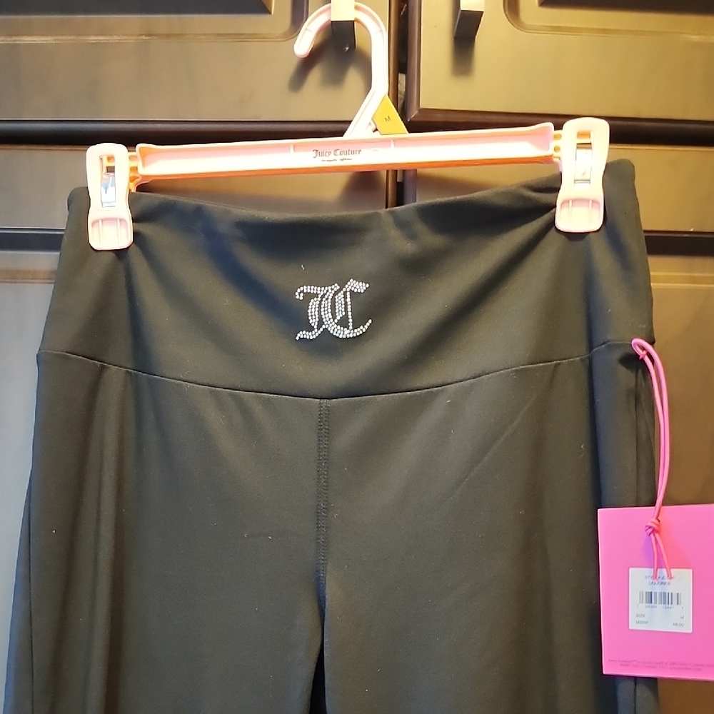 Juicy Couture Black Leggings with Pink Accents